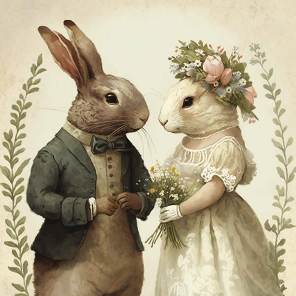 A rabbit wedding